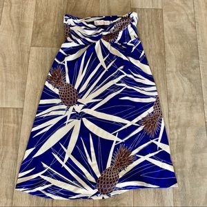 Fighting Eel Pineapple Print Strapless Dress 🍍